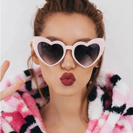 Retro Heart White and Pink Wedding Day Sunglasses I'm Getting Married.