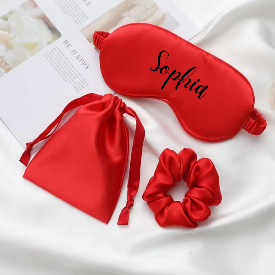 Personalised Satin Silk Eye Mask I'm Getting Married.