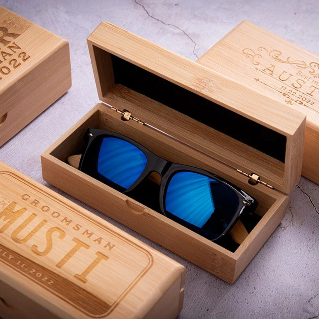 Personalised Groomsmen Wooden Sunglasses I'm Getting Married.