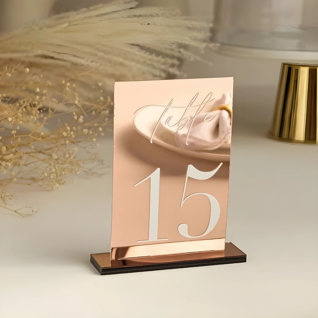 Luxe Gold Mirror Wedding Table Numbers I'm Getting Married.