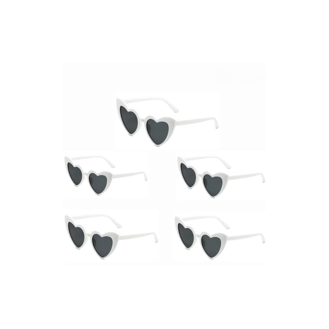 Retro Heart White and Pink Wedding Day Sunglasses I'm Getting Married.