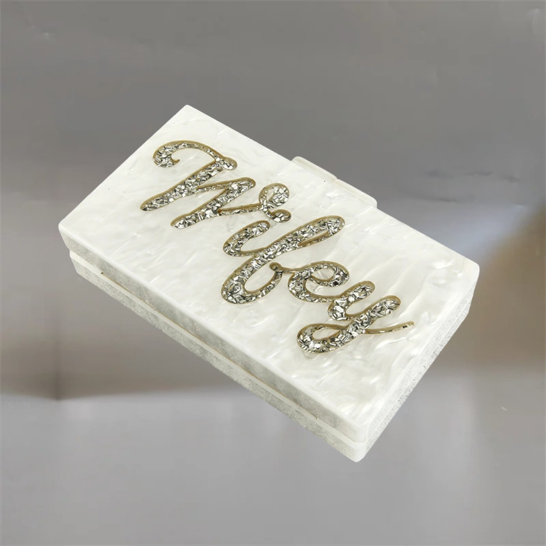 Wifey Vintage Acrylic Clutch – A Bridal Statement Piece I'm Getting Married.
