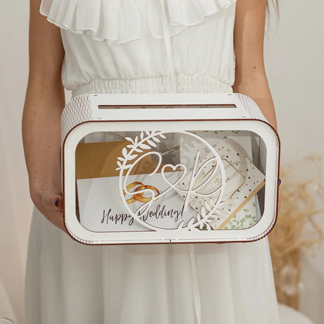 Personalised Rustic Wedding Card Box I'm Getting Married.