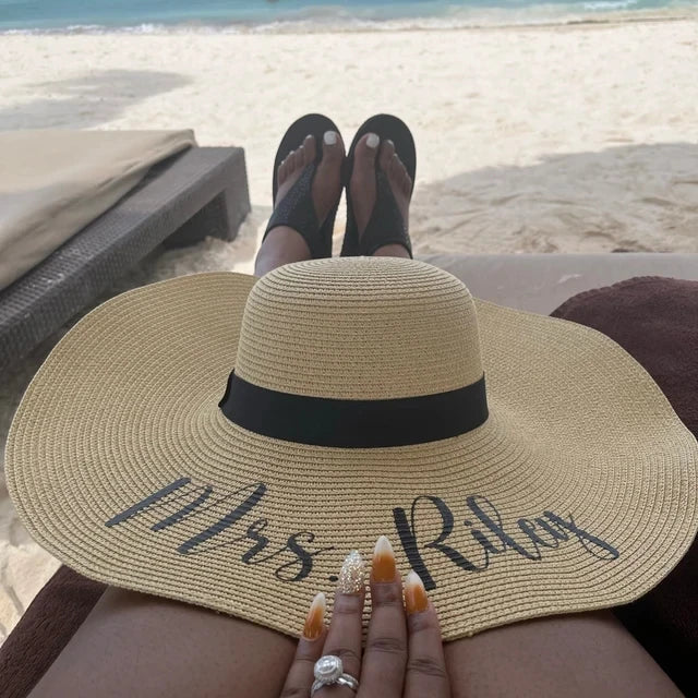 Personalised Bride Tribe Stylish Sun Hat I'm Getting Married.