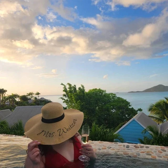 Personalised Bride Tribe Stylish Sun Hat I'm Getting Married.