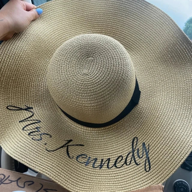 Personalised Bride Tribe Stylish Sun Hat I'm Getting Married.