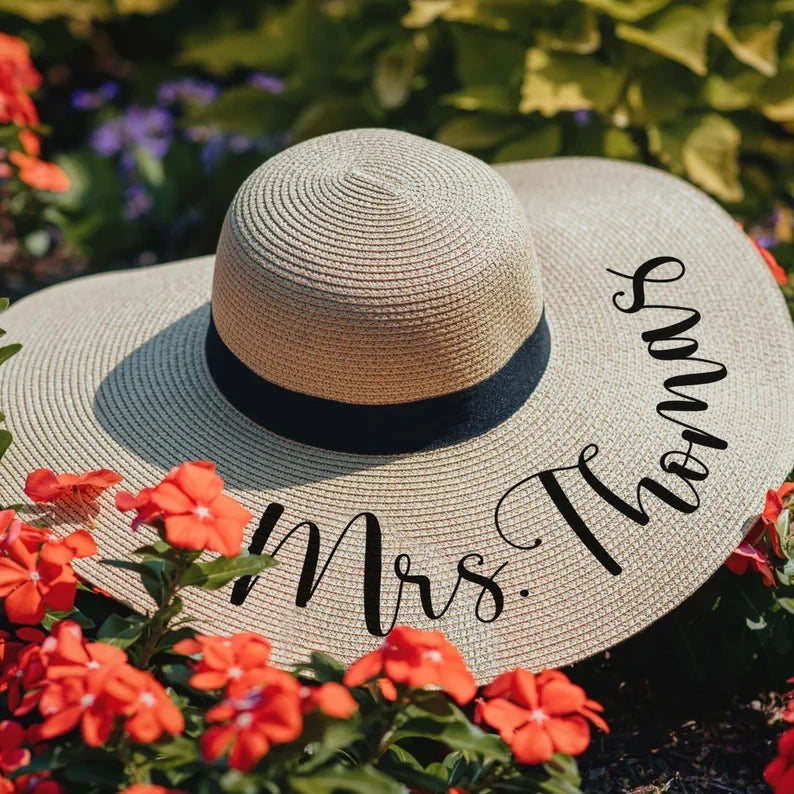 Personalised Bride Tribe Stylish Sun Hat I'm Getting Married.