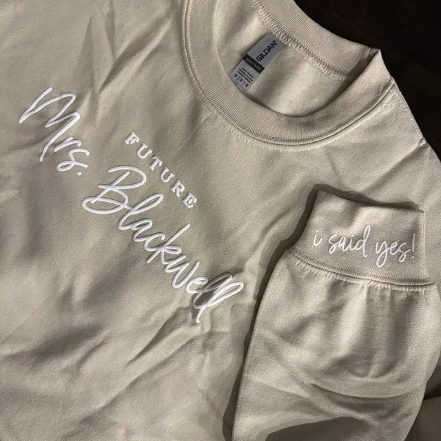 Personalised "Future Mrs" Sweatshirt I'm Getting Married.