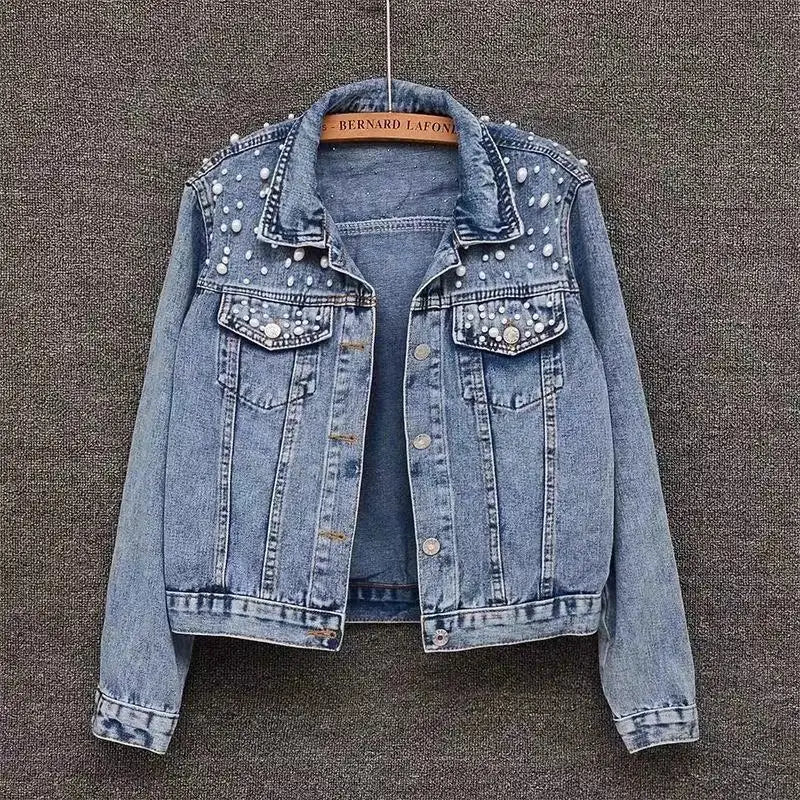 Personalised Pearl Denim Jacket I'm Getting Married.