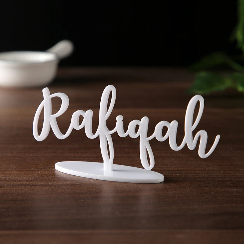 Personalised Standing Laser Cut Name Place Cards I'm Getting Married.