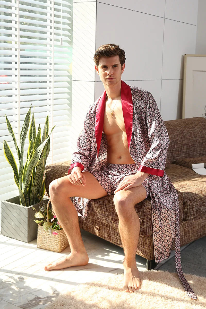 Retro Satin Men's Robe – Vintage-Inspired Loungewear I'm Getting Married.