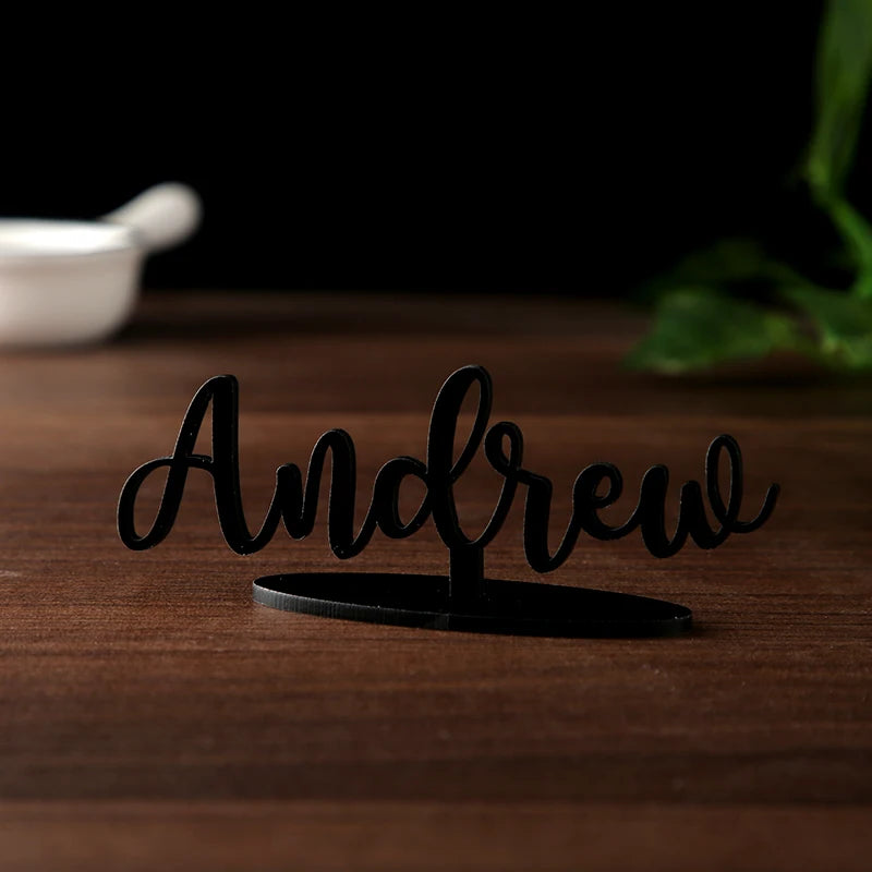 Personalised Standing Laser Cut Name Place Cards I'm Getting Married.