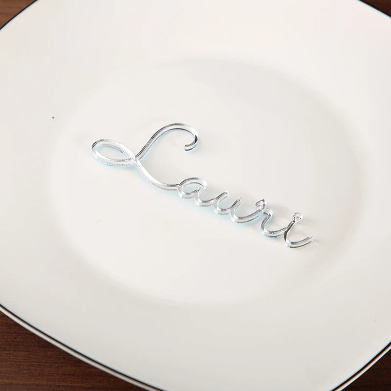 Personalised Laser Cut Names Place Cards I'm Getting Married.