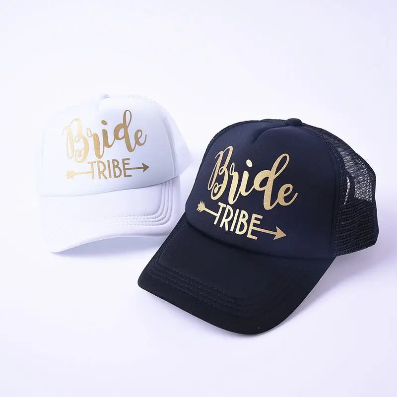 Bride Tribe Gold Letters Snapback Trucker Hat I'm Getting Married.