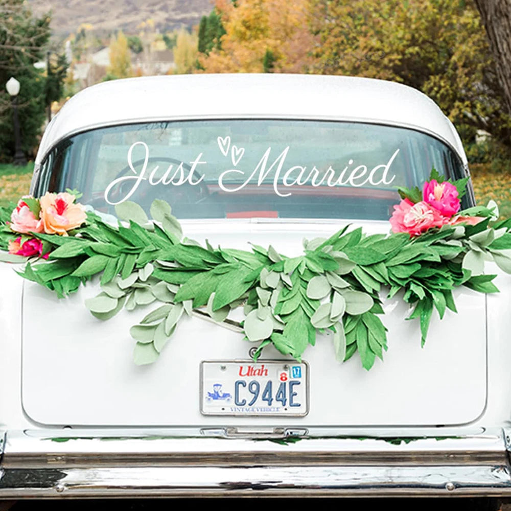 Wedding Decoration Wall Decals - Just Married Sign Stickers I'm Getting Married.
