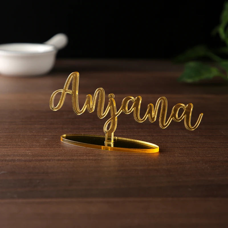 Personalised Standing Laser Cut Name Place Cards I'm Getting Married.