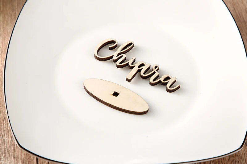 Personalised Standing Laser Cut Name Place Cards I'm Getting Married.