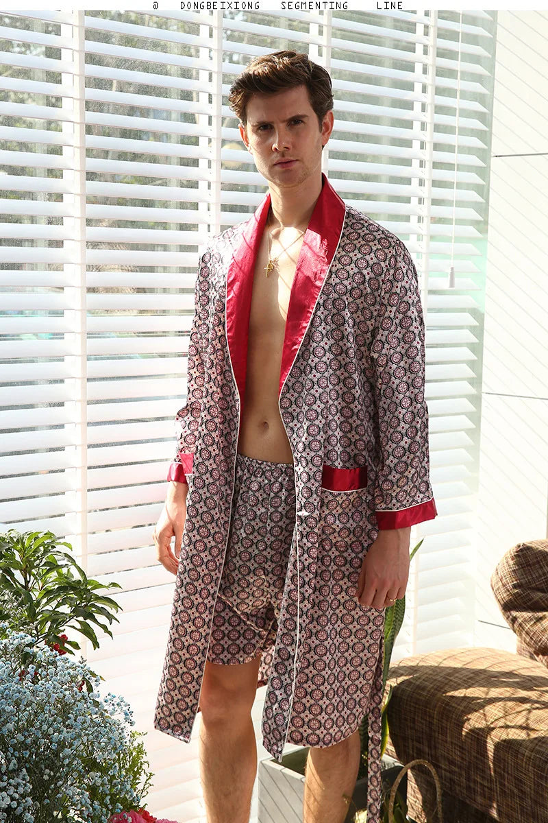 Retro Satin Men's Robe – Vintage-Inspired Loungewear I'm Getting Married.