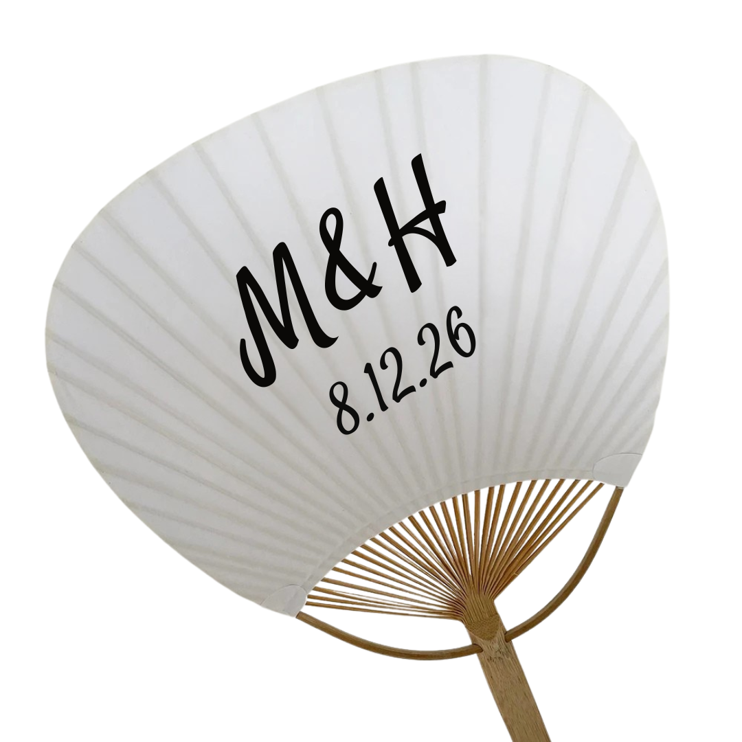 Personalised Wedding Bamboo Hand Fans – Sets of 10, 20 or 40 I'm Getting Married.