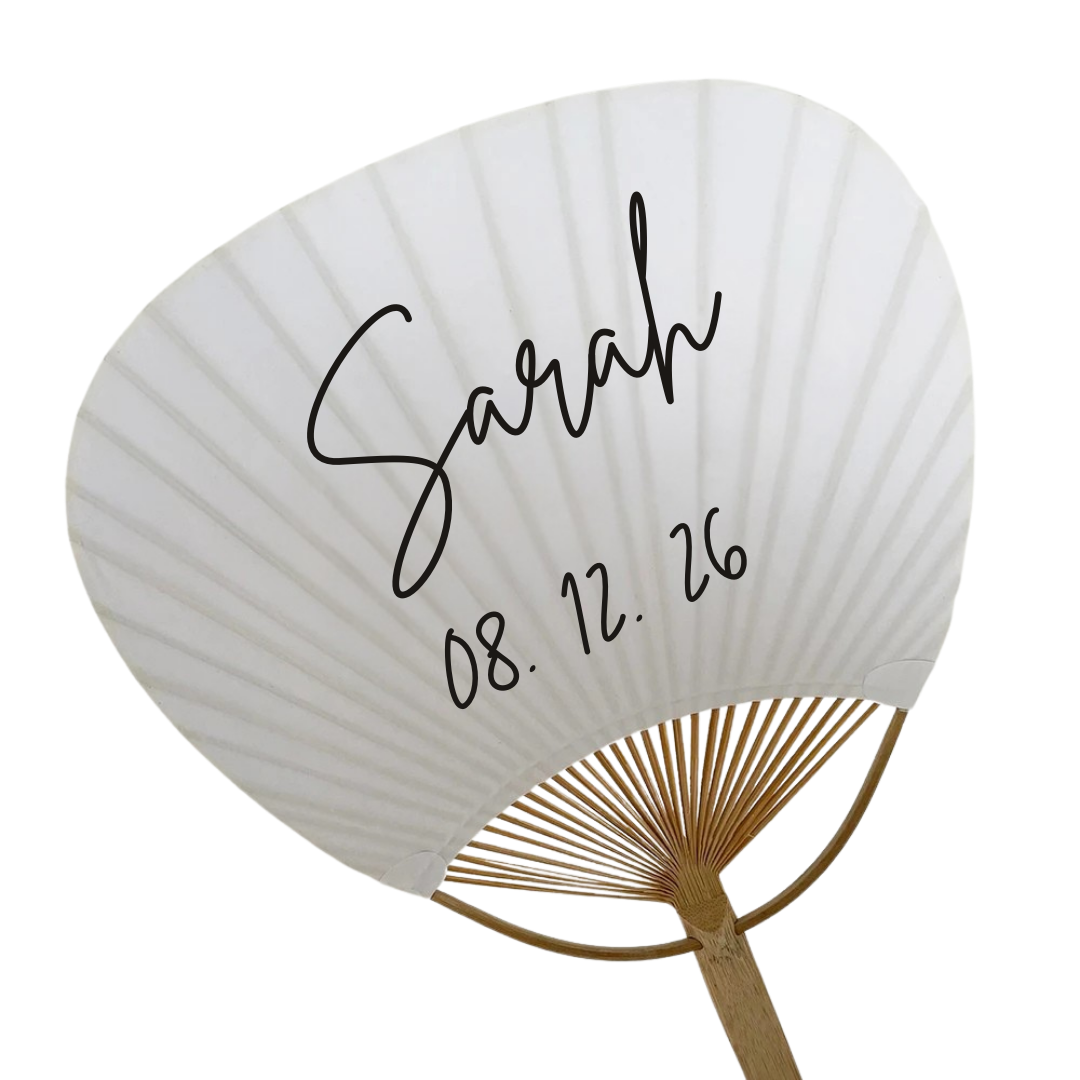 Personalised Wedding Bamboo Hand Fans – Sets of 10, 20 or 40 I'm Getting Married.