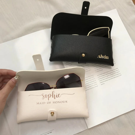 Personalised Leather Glasses Case – Bridesmaid, Wedding & Travel Gift I'm Getting Married.