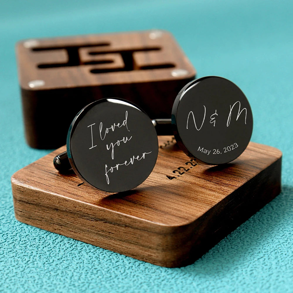 Personalised Father of the Bride & Groomsmen Wedding Cufflinks I'm Getting Married.