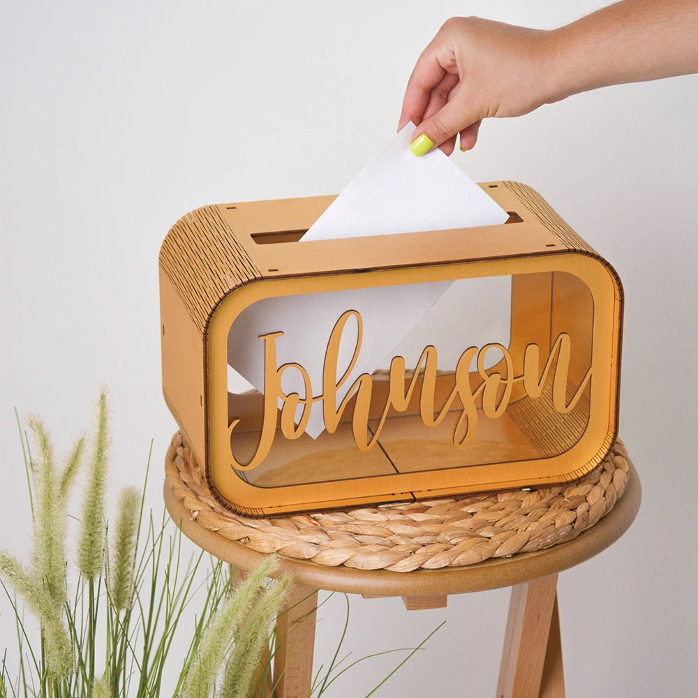 Personalised Rustic Wedding Card Box I'm Getting Married.