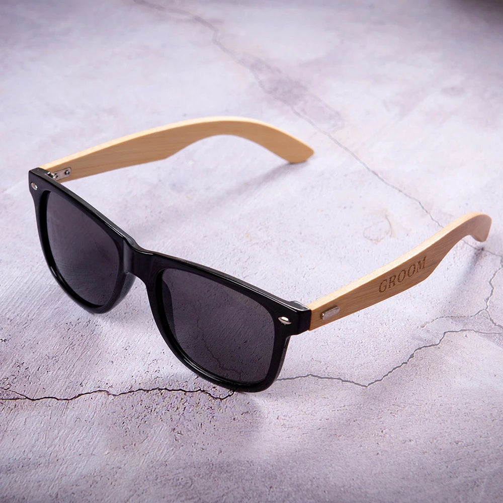 Personalised Groomsmen Wooden Sunglasses I'm Getting Married.