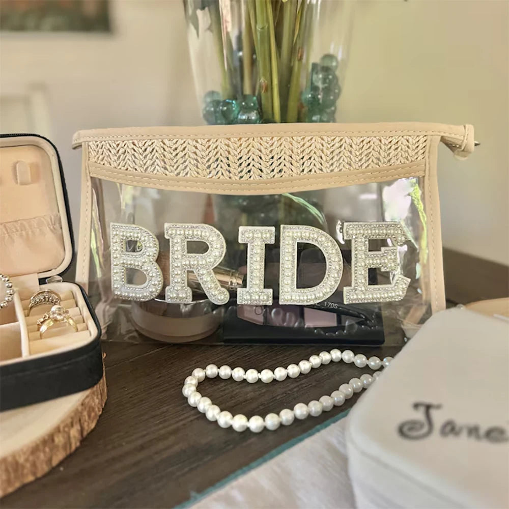 Bride Boho Clear Makeup Bag I'm Getting Married.