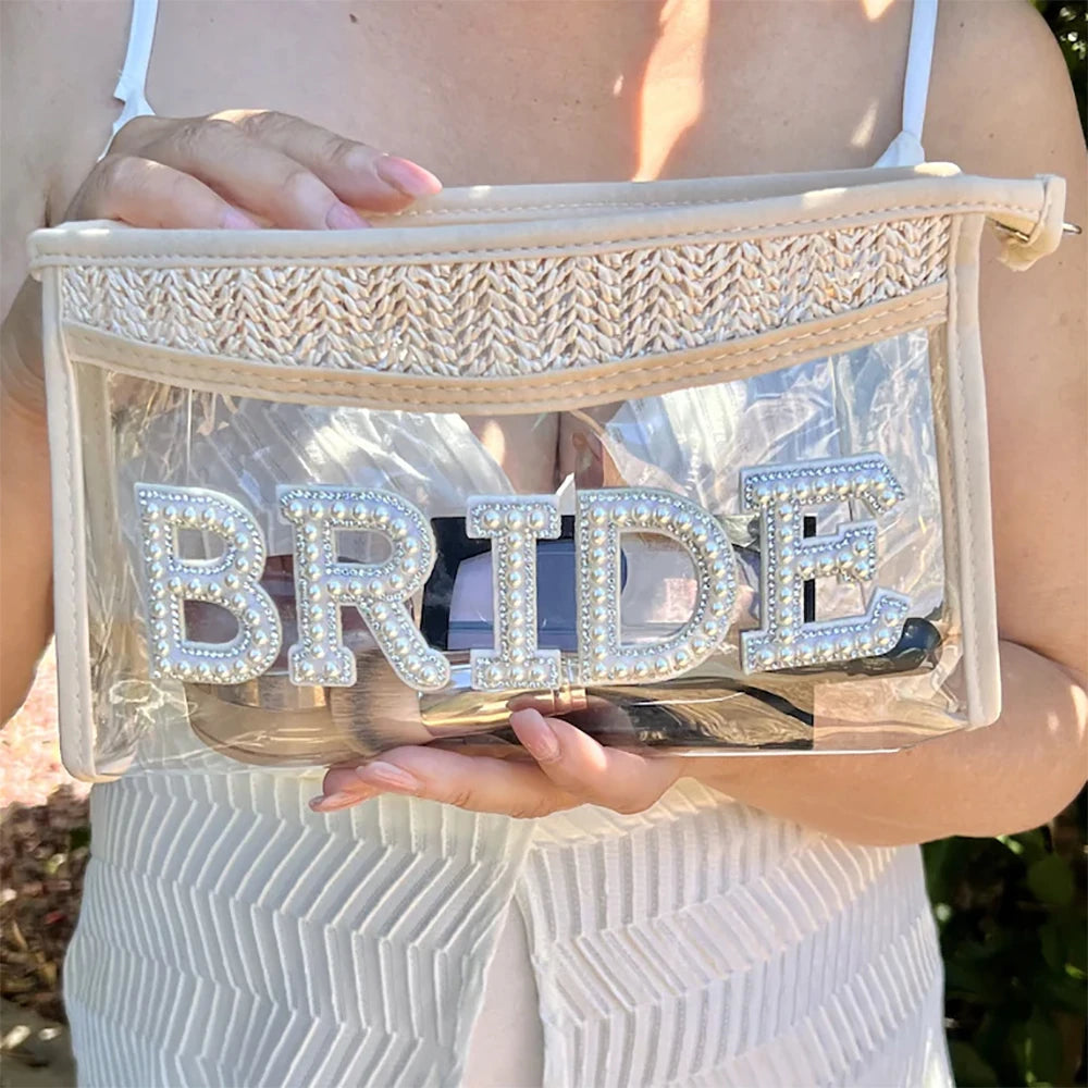 Bride Boho Clear Makeup Bag I'm Getting Married.