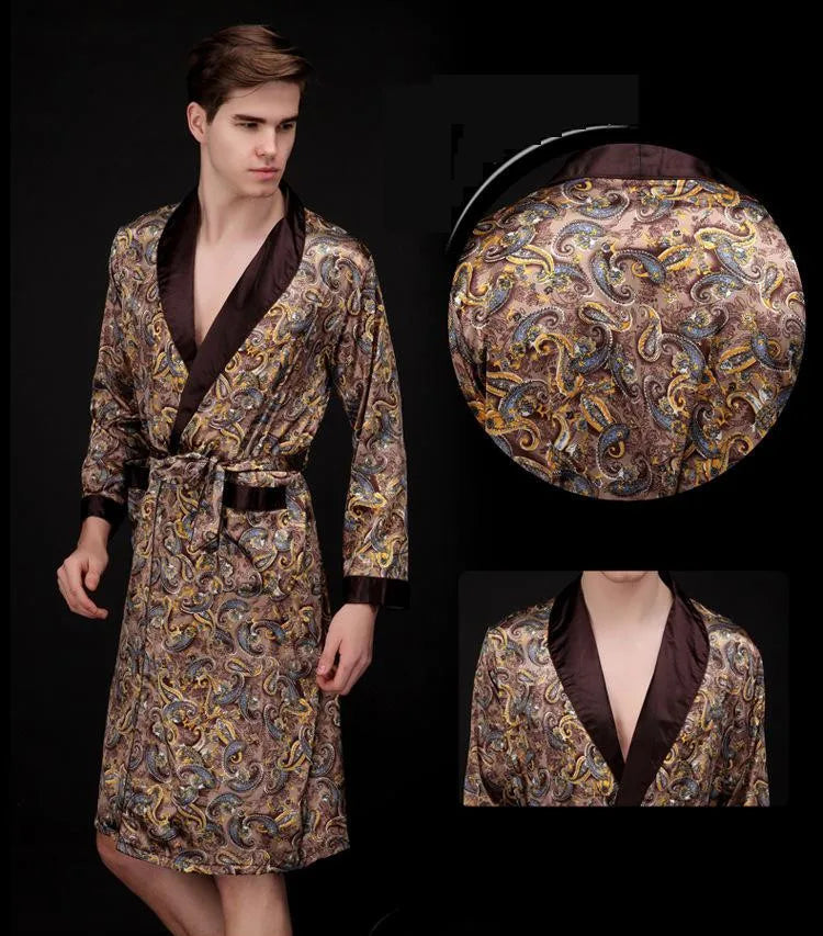 Retro Paisley Groom’s Wedding Dressing Gown I'm Getting Married.