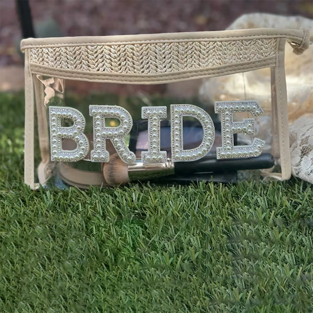 Bride Boho Clear Makeup Bag I'm Getting Married.