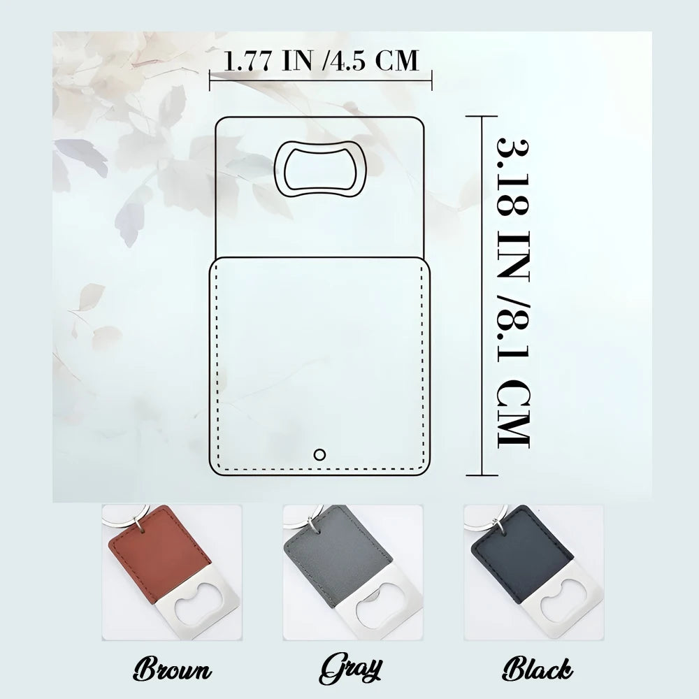 Personalised Groomsmen Leather Bottle Opener Keychain I'm Getting Married.