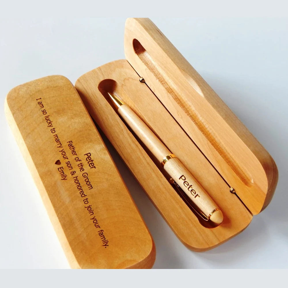 Personalised Groomsmen Wood Pen I'm Getting Married.