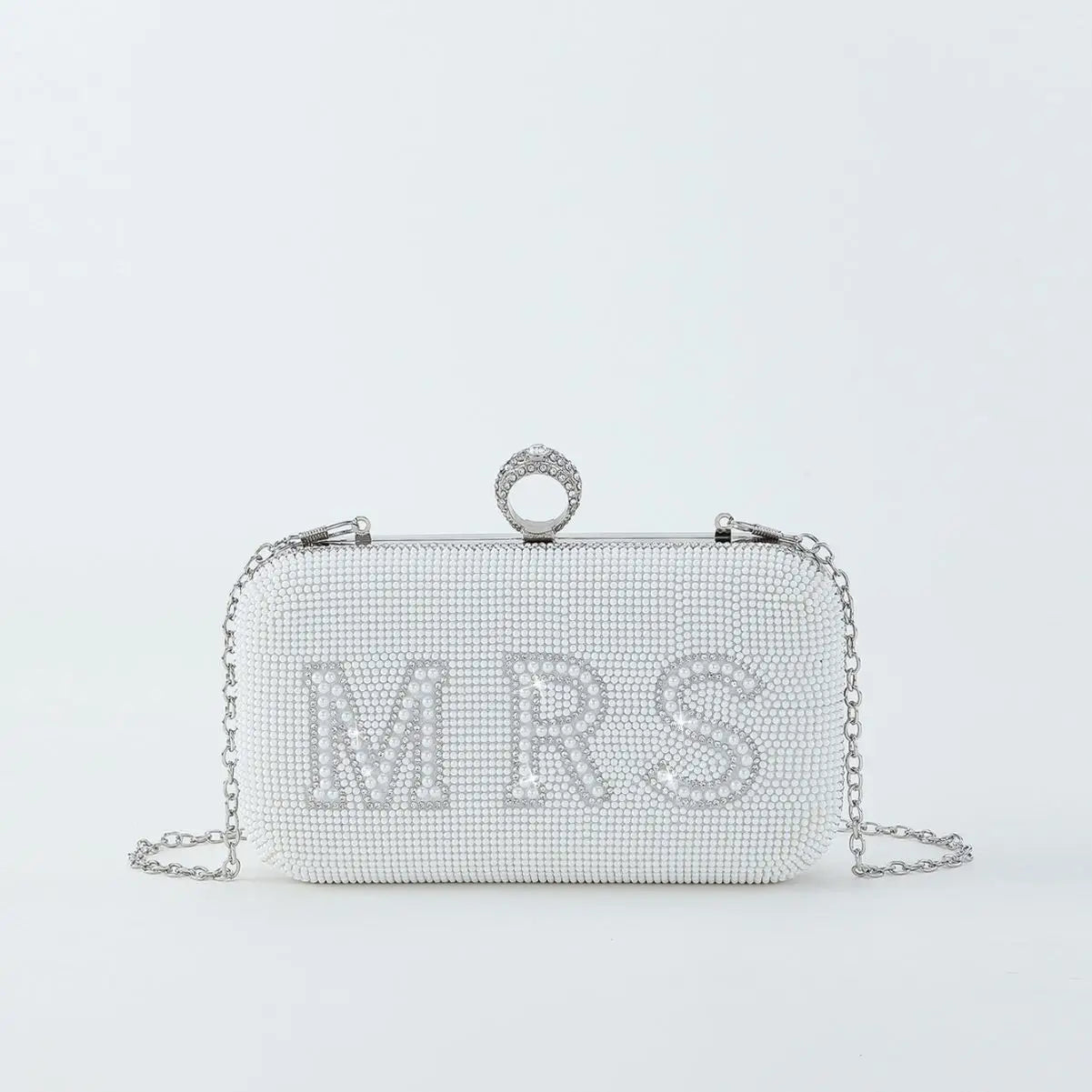 Pearl Beading Bridal Wedding Day Clutch I'm Getting Married.