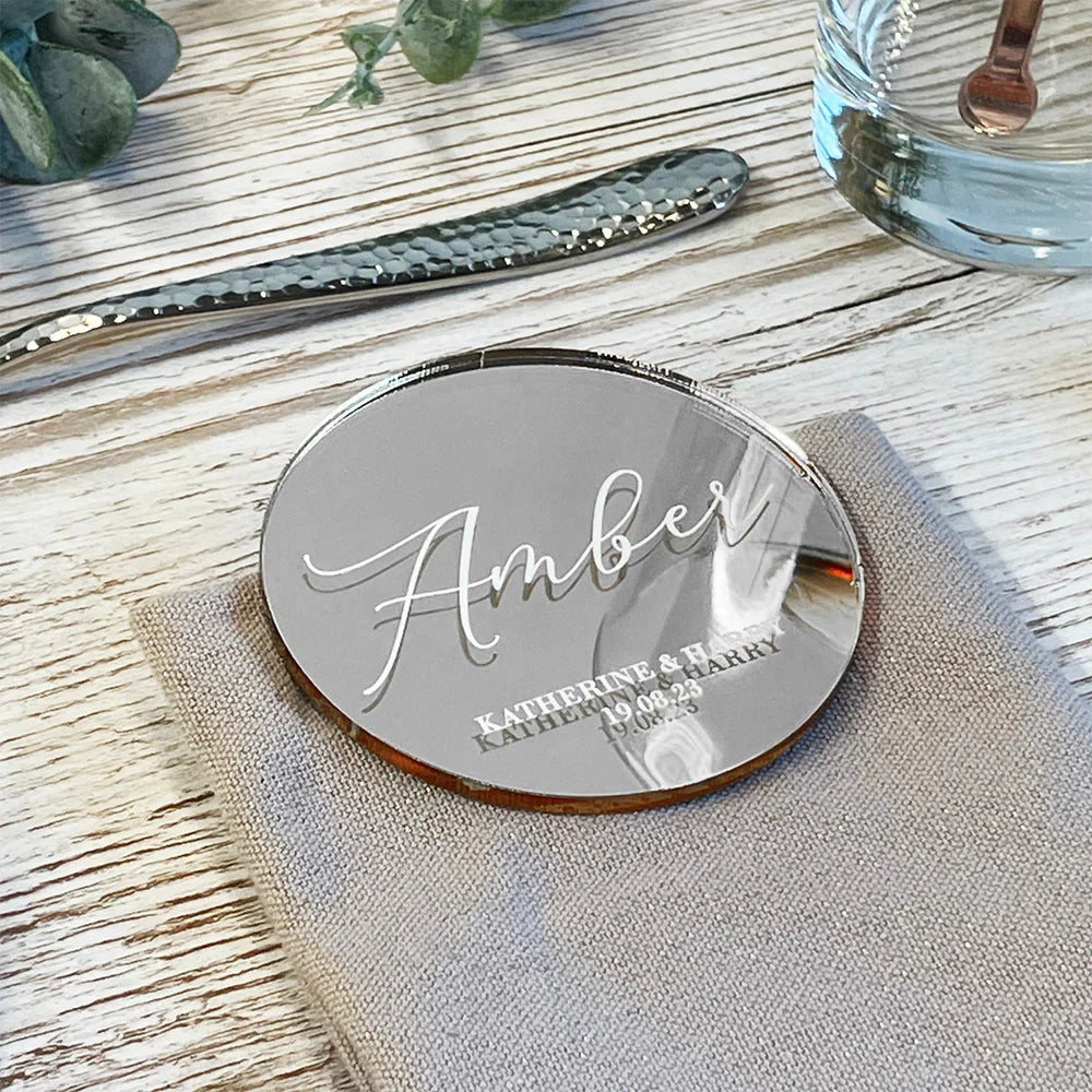 Personalised Acrylic Name Place Cards - Set of 10 I'm Getting Married.