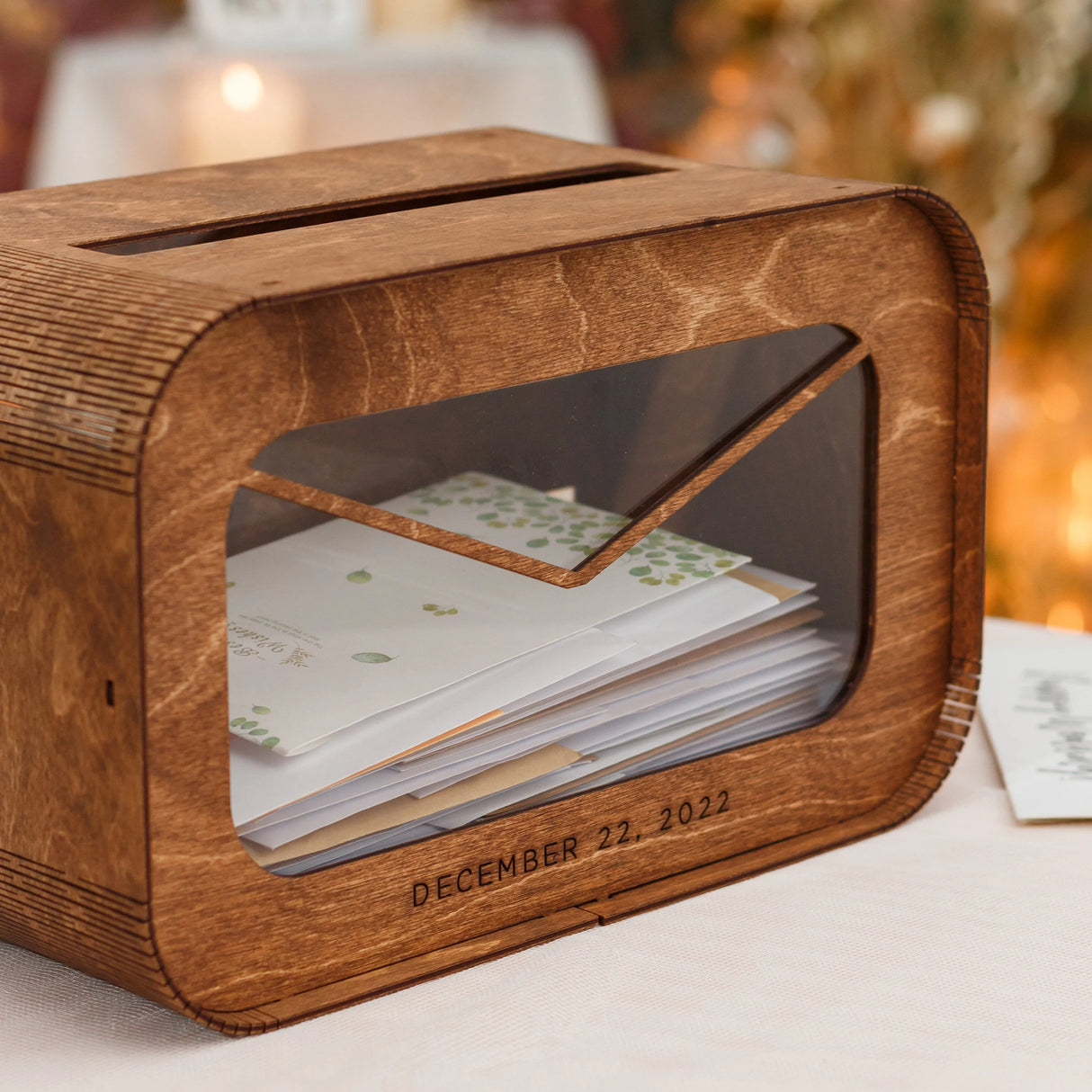 Personalised Rustic Wedding Card Box I'm Getting Married.