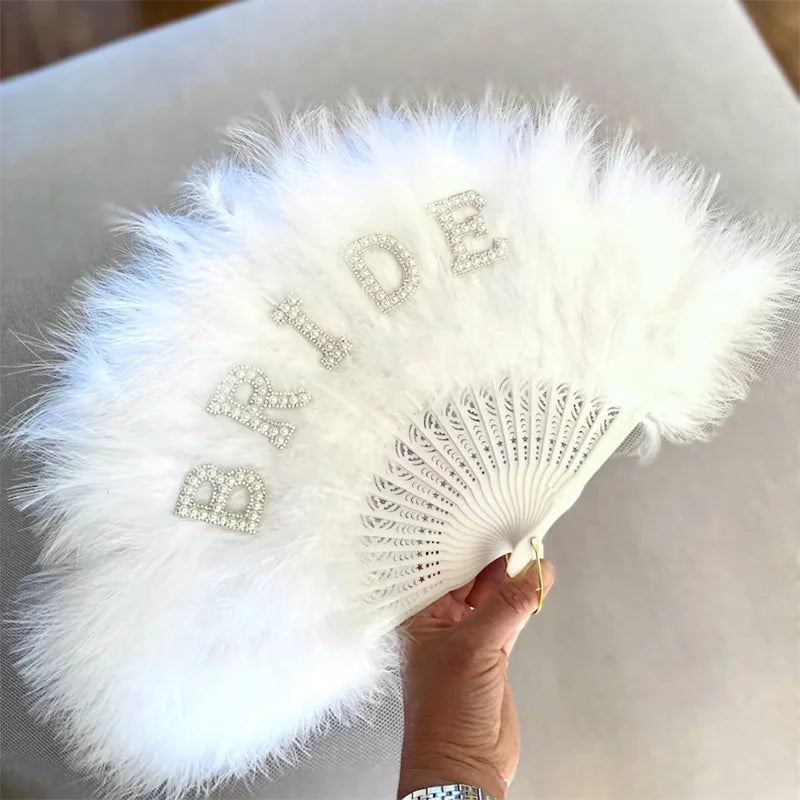 Bride Fluffy Fan Bachelorette Hen Party Prop I'm Getting Married.