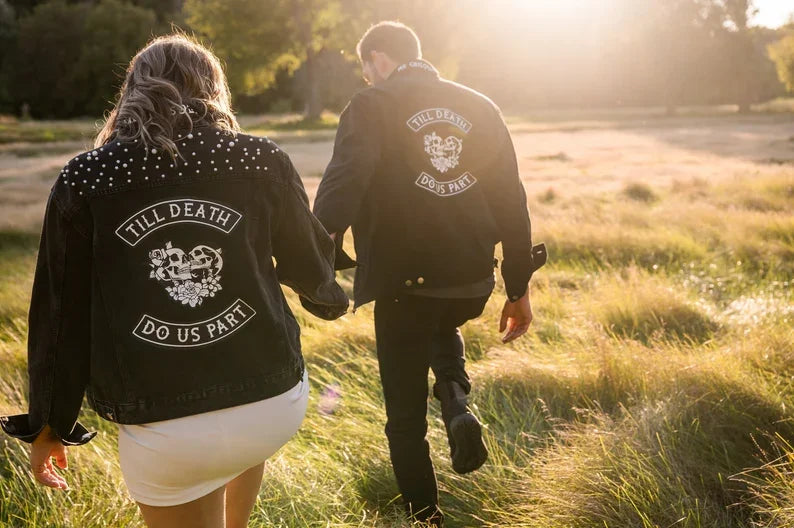 Till Death Do Us Part Wedding Denim Jackets His & Her
