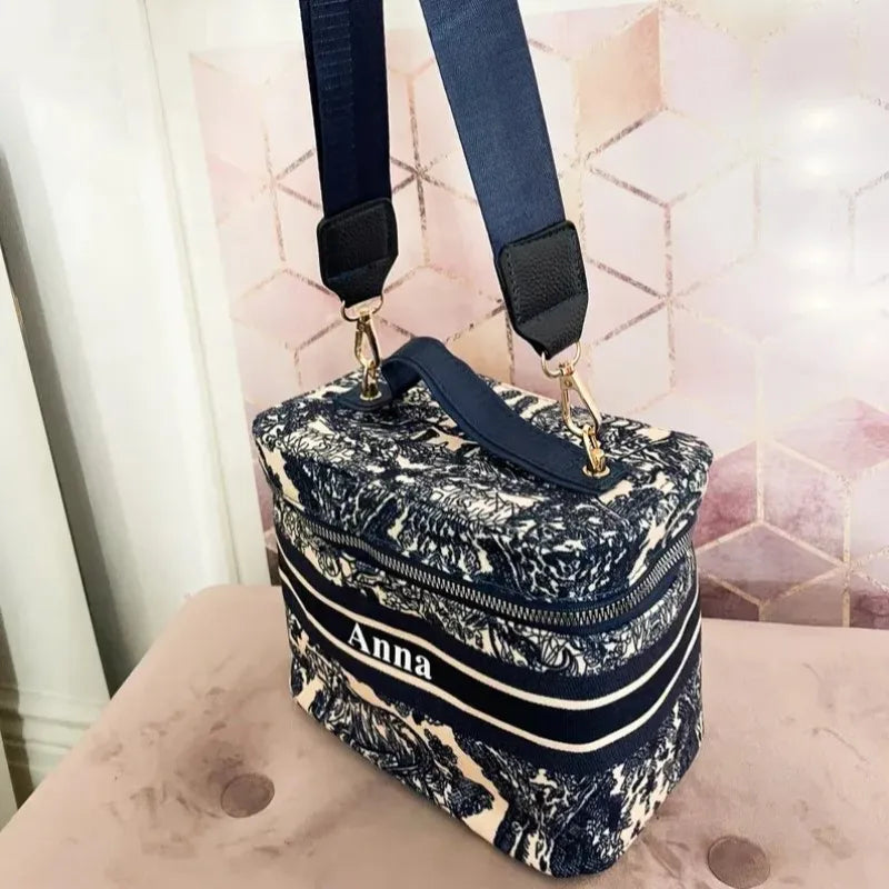 Personalised Canvas Bridesmaid Vanity Makeup Bag I'm Getting Married.