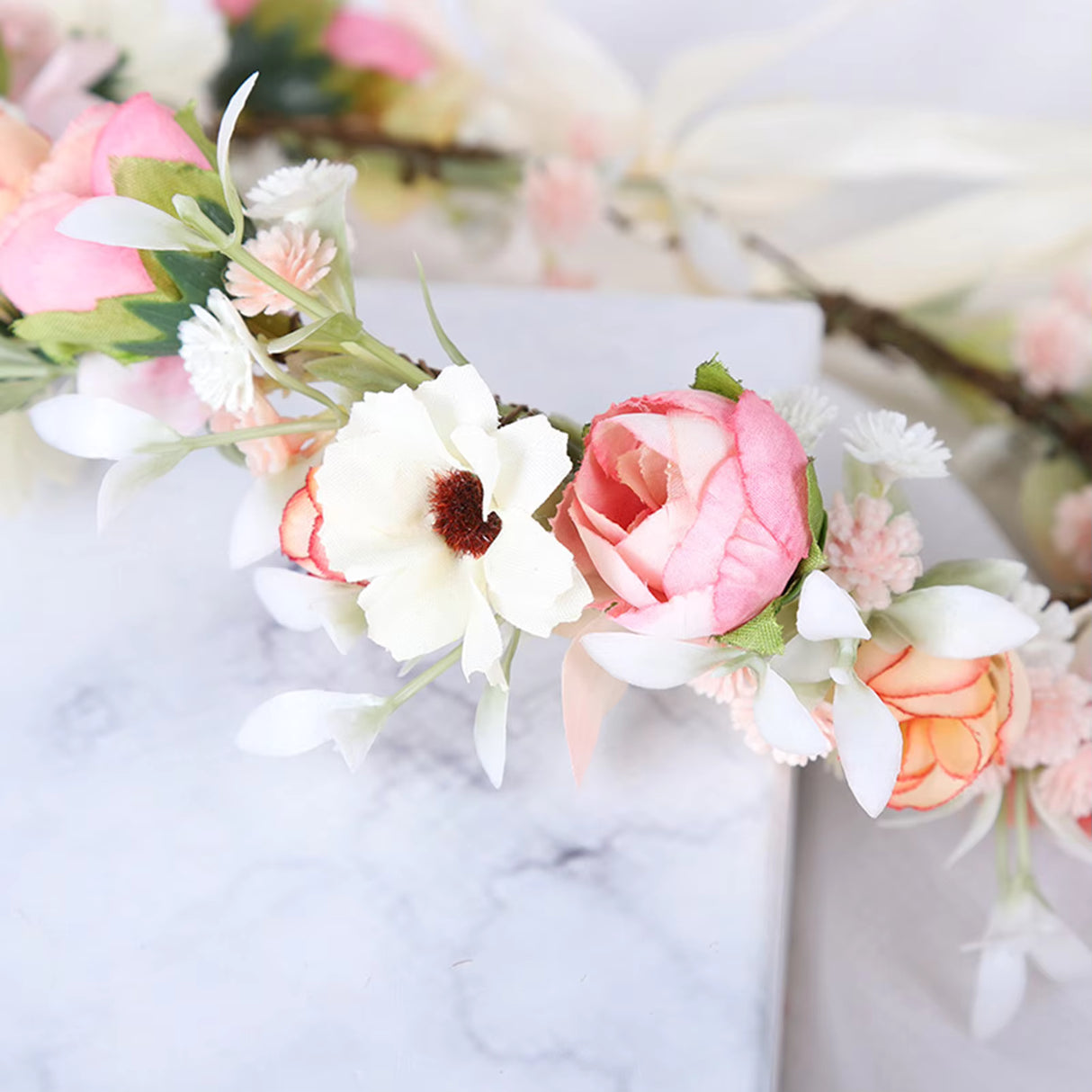 Bohemian Flower Crown Wedding Garland I'm Getting Married.