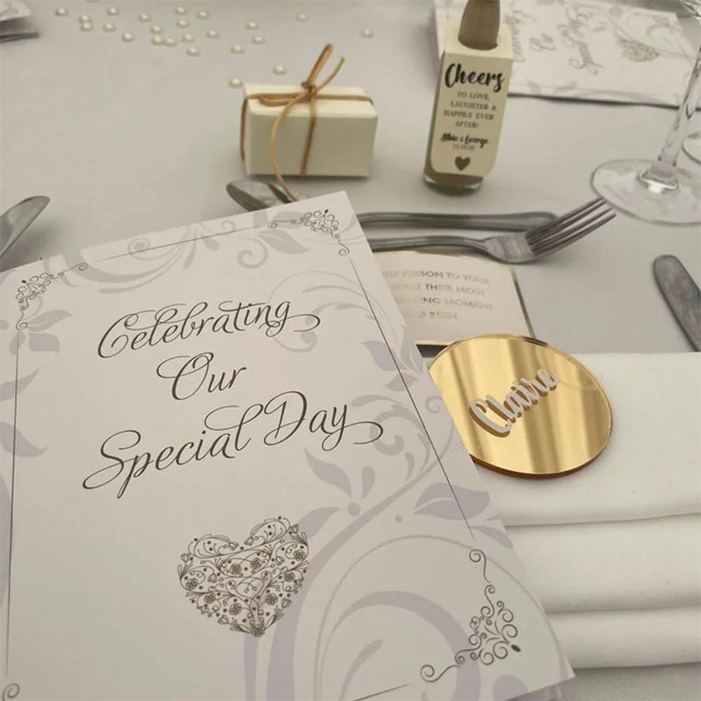 Personalised Acrylic Name Place Cards - Set of 10 I'm Getting Married.