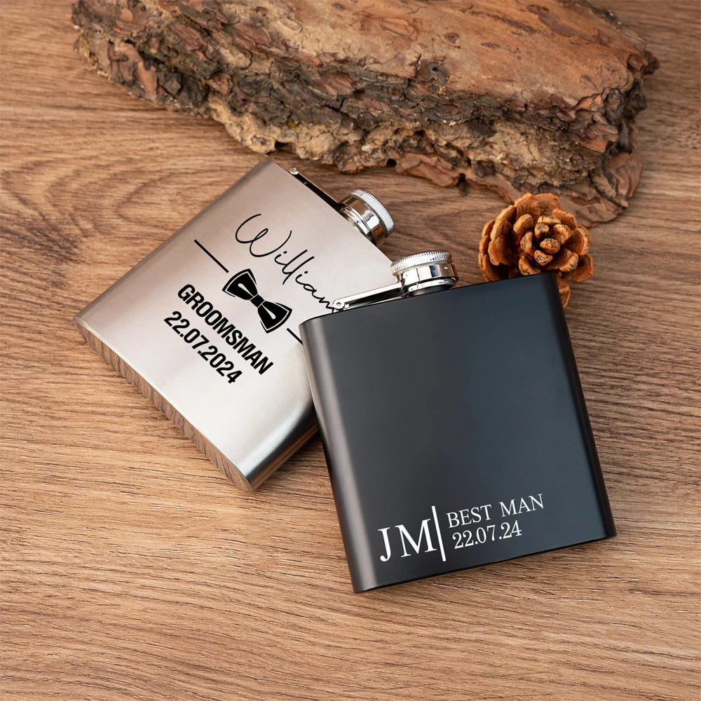 Personalised Groomsmen Hip Flask I'm Getting Married.