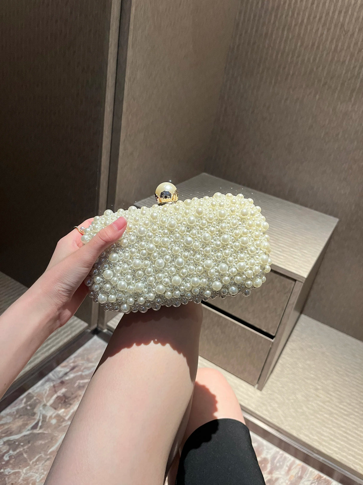 Luxury Crystal Beaded Evening Clutch Bag I'm Getting Married.