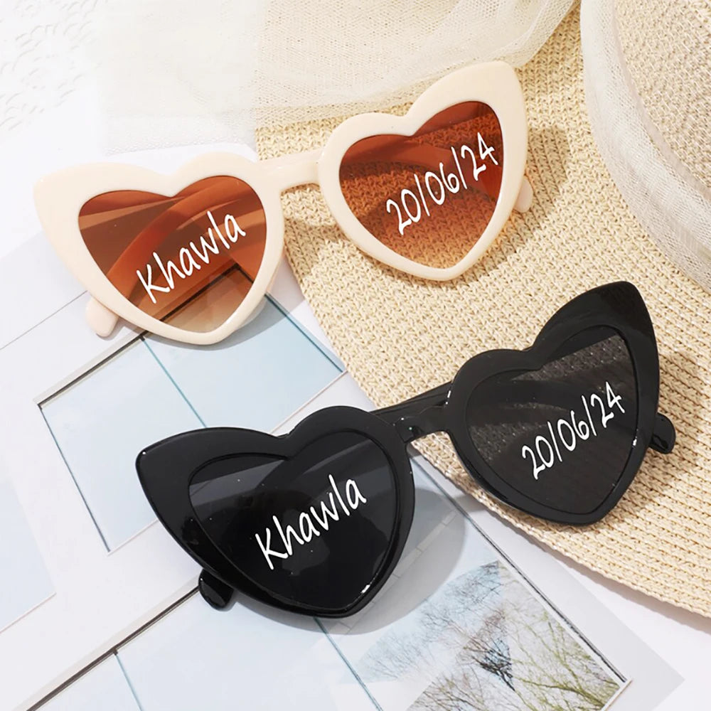 Personalised Heart-Shaped Bachelorette Party Sunglasses I'm Getting Married.