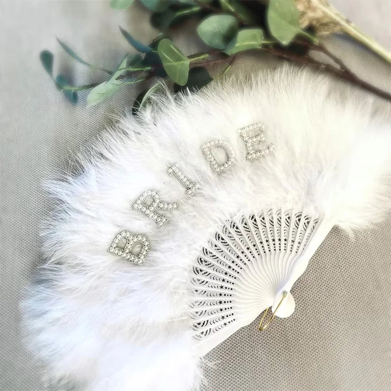Bride Fluffy Fan Bachelorette Hen Party Prop I'm Getting Married.