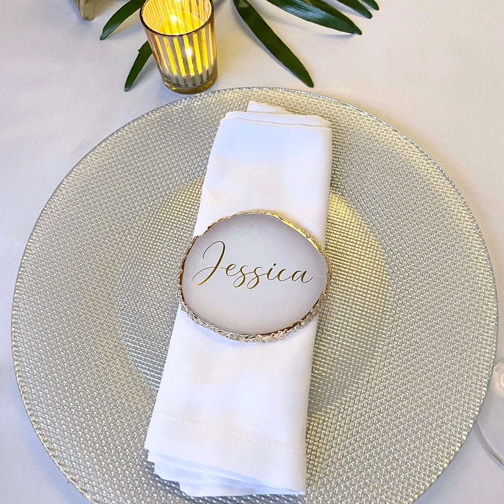 Personalised Resin Agate Coasters Place Cards I'm Getting Married.