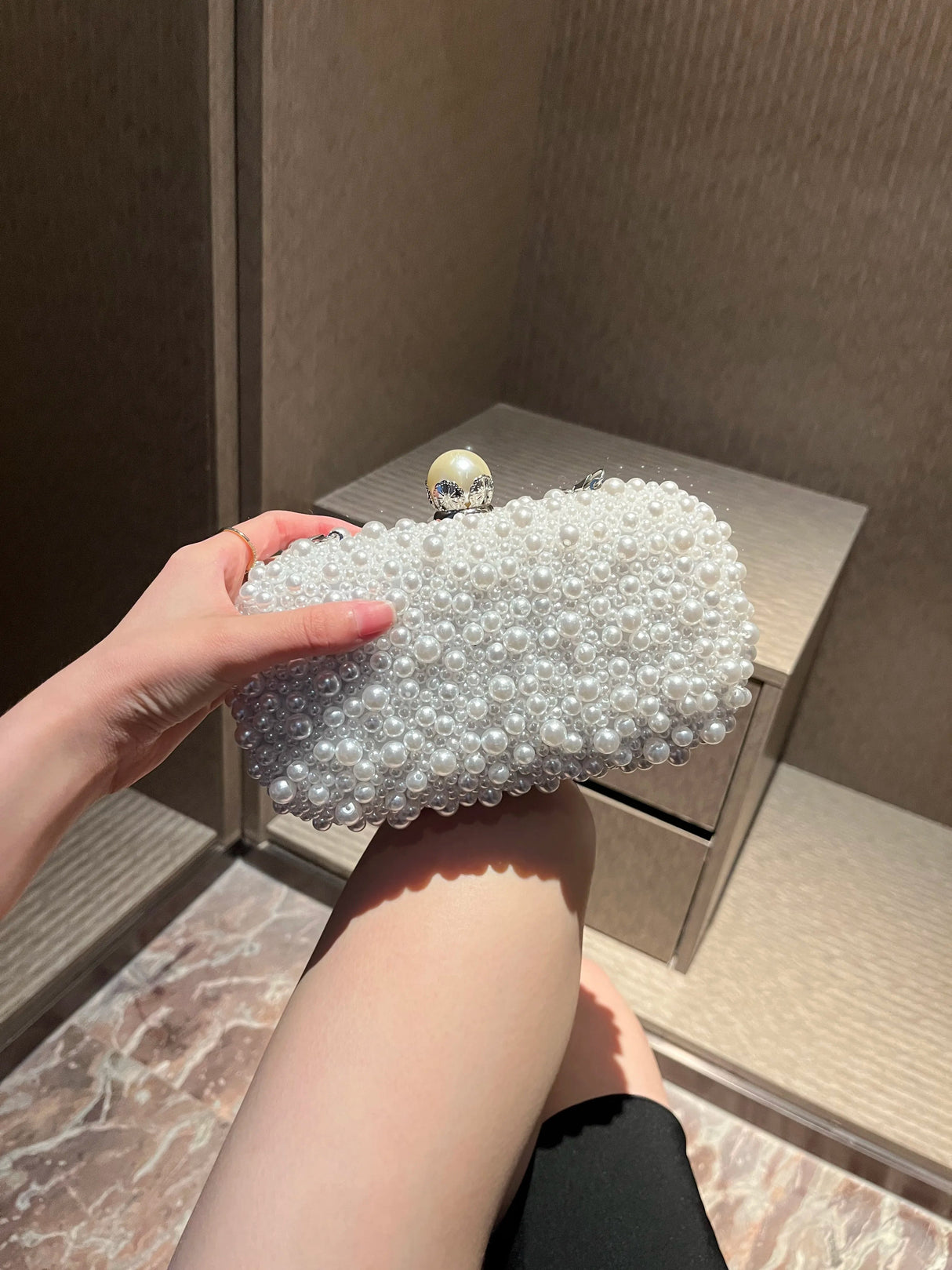 Luxury Crystal Beaded Evening Clutch Bag I'm Getting Married.