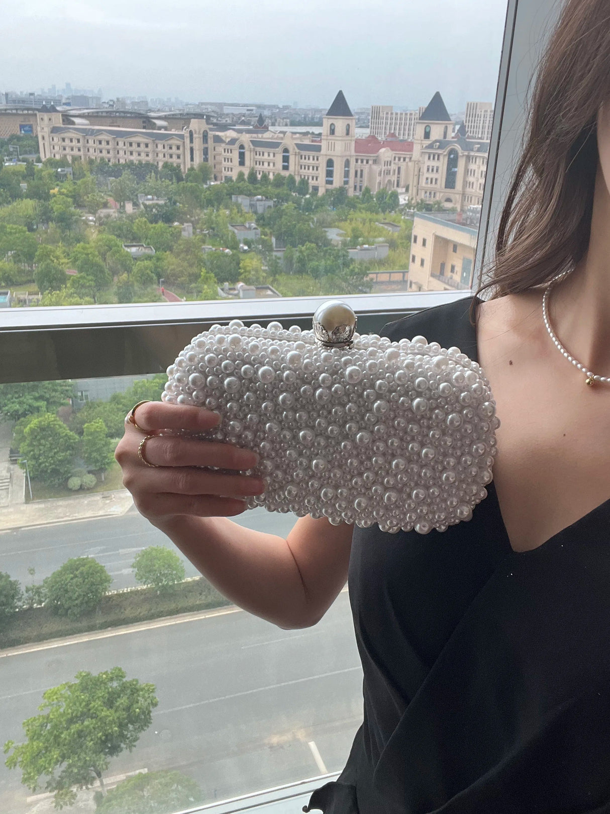 Luxury Crystal Beaded Evening Clutch Bag I'm Getting Married.