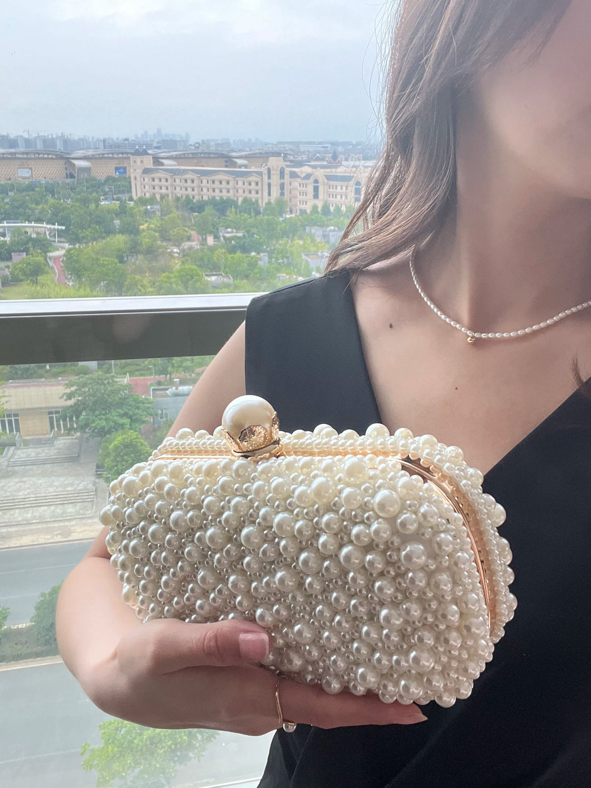 Luxury Crystal Beaded Evening Clutch Bag I'm Getting Married.